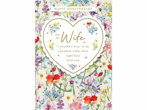 Picture of HAPPY ANNIVERSARY FOR MY WIFE CARD WITH REMOVABLE KEEPSAKE